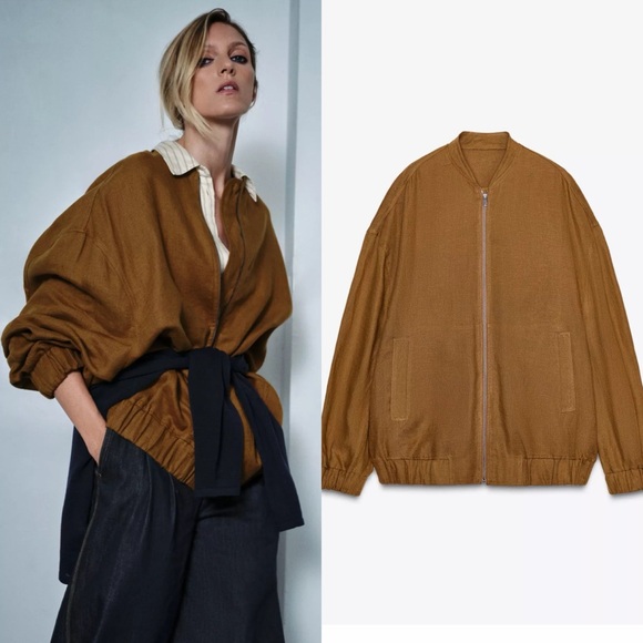 Zara Jackets & Blazers - Zara Oversized linen Jacket